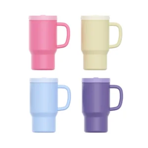 20oz-Double-Wall Stainless Steel Tumbler With Locking Straw