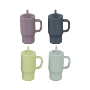 20oz-Double-Wall Stainless Steel Tumbler With Twist Lid And Side Handle