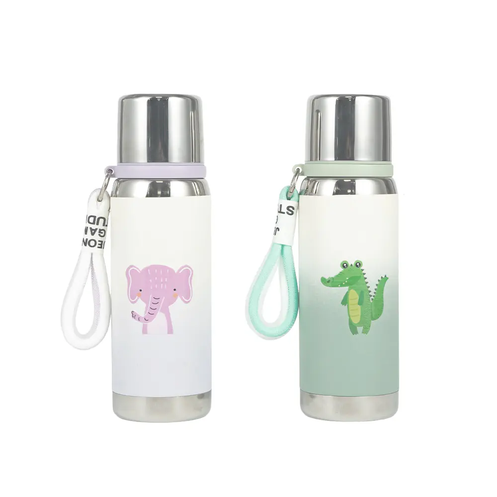 Double Walled Stainless Steel  Bottle With Carrying Rope