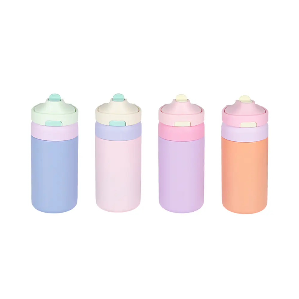 Two Drink Ways Double-walled Stainless Steel Bottle With Hidden Handle